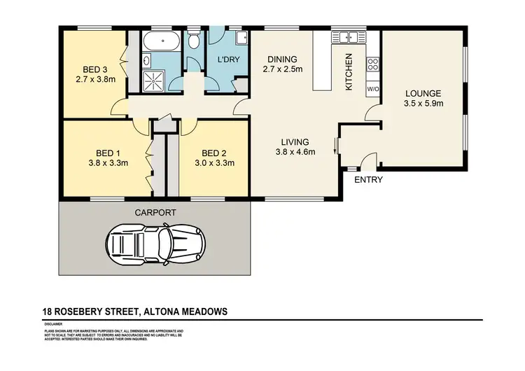 Floorplan of Homely house listing, 18 Rosebery Street, Altona Meadows VIC 3028