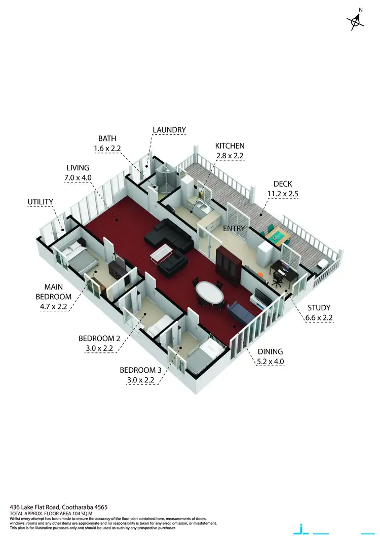 Floorplan of Homely rural property listing, 436 Lake Flat Road, Cootharaba QLD 4565