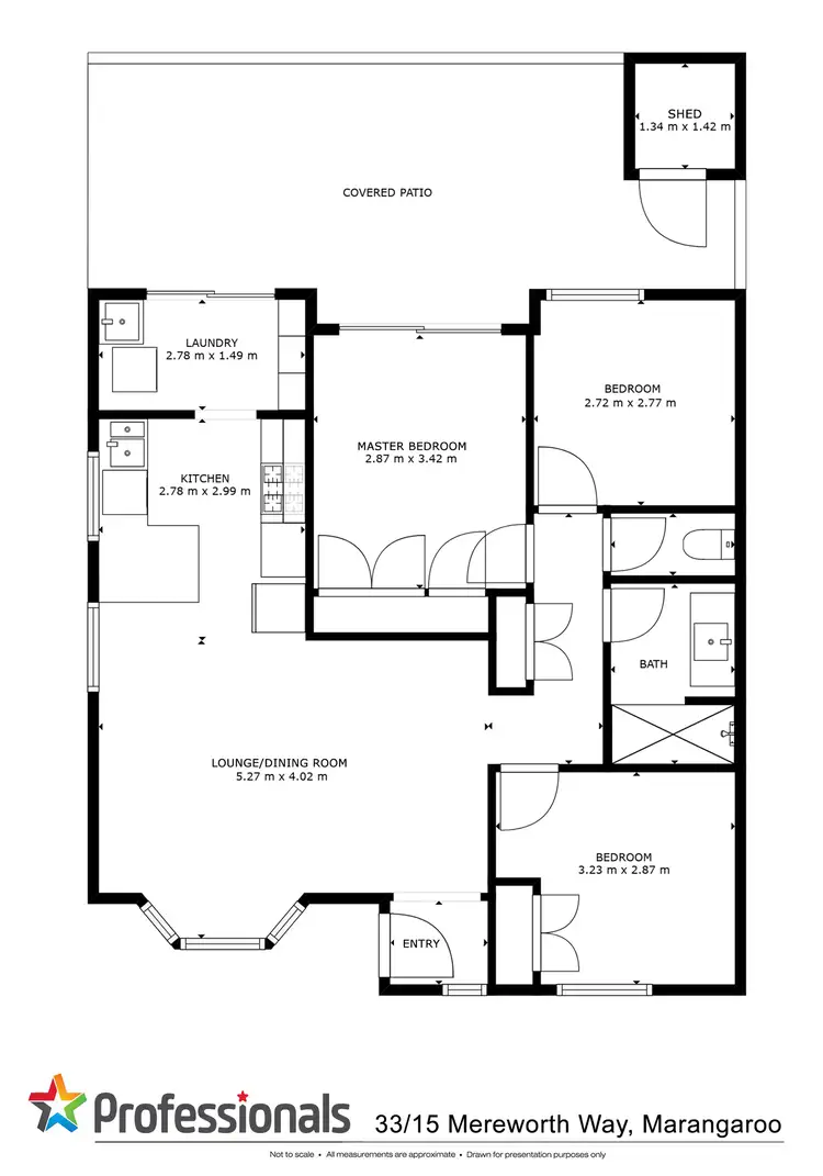 Floorplan of Homely villa listing, 33/15 Mereworth Way, Marangaroo WA 6064