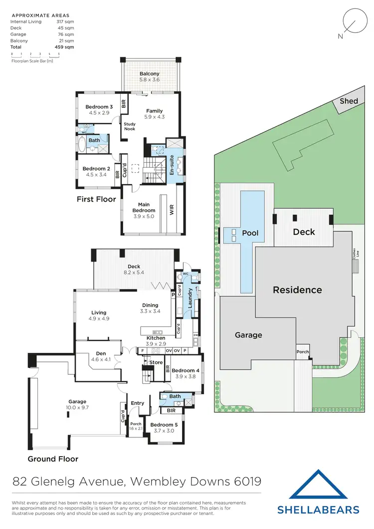Floorplan of Homely house listing, 82 Glenelg Avenue, Wembley Downs WA 6019