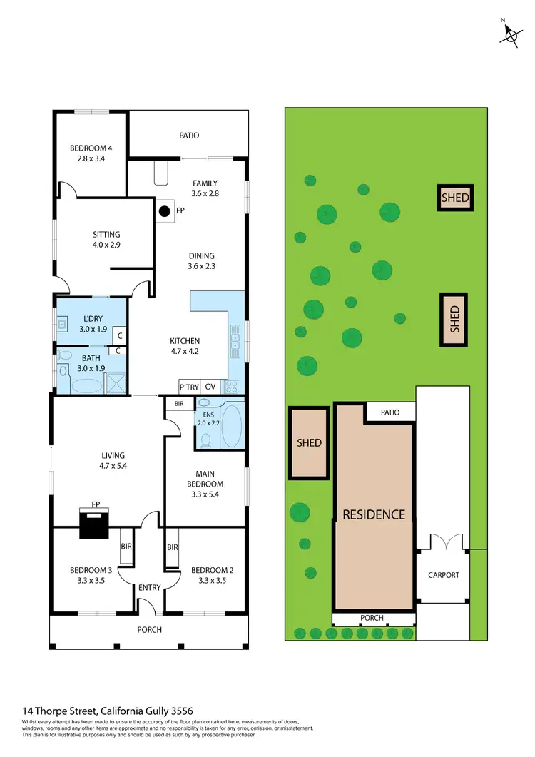 Floorplan of Homely house listing, 14 Thorpe Street, California Gully VIC 3556