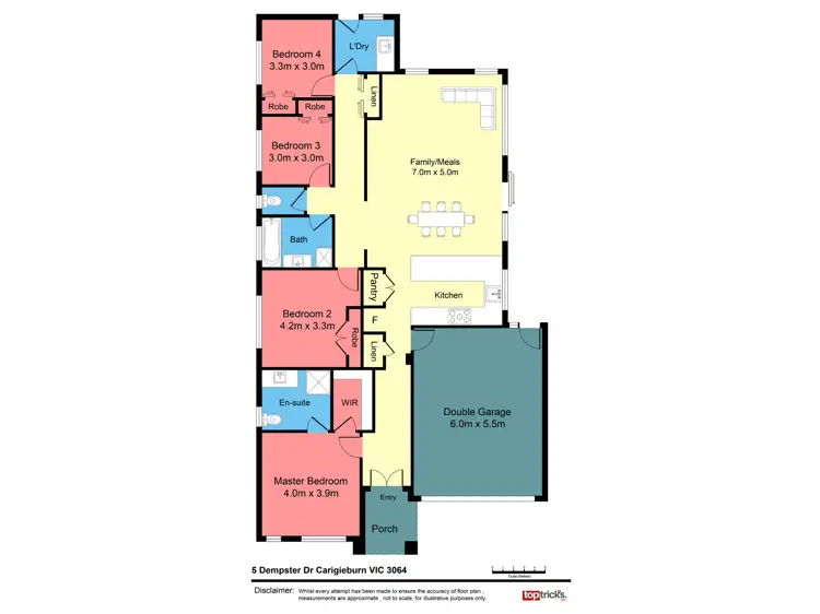 Floorplan of Homely house listing, 5 Dempster Drive, Craigieburn VIC 3064