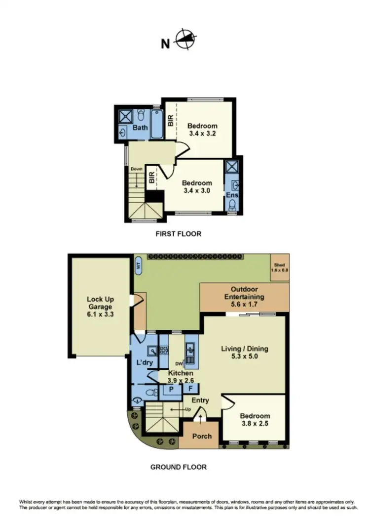 Floorplan of Homely townhouse listing, 2/38 Lily Street, Braybrook VIC 3019