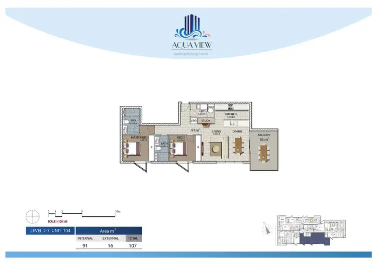 Floorplan of Homely apartment listing, 704/29 Canberra Terrace, Kings Beach QLD 4551
