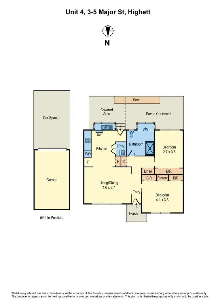 Floorplan of Homely unit listing, 4/3-5 Major Street, Highett VIC 3190
