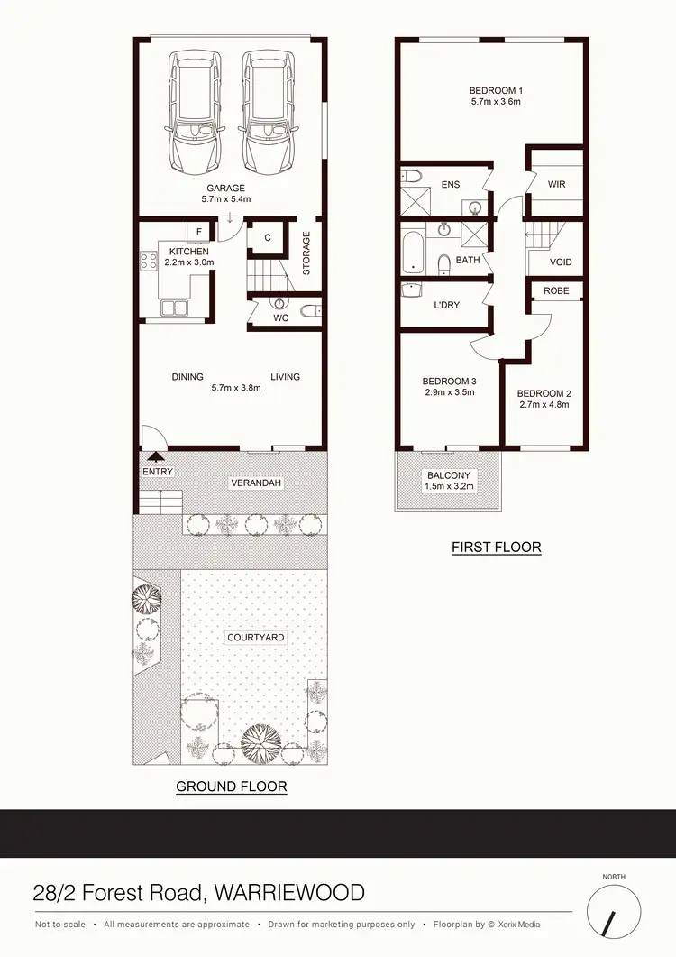 Floorplan of Homely townhouse listing, 28/2 Forest Road, Warriewood NSW 2102