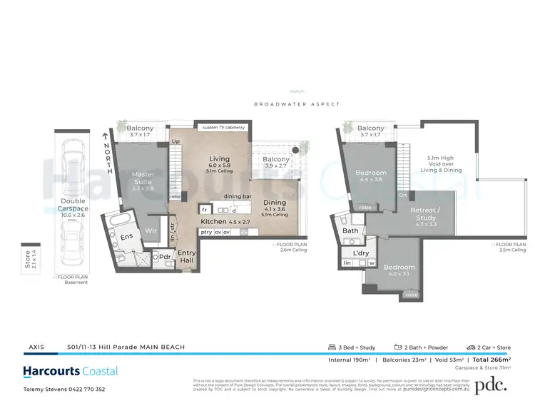 Floorplan of Homely apartment listing, 501/11-13 Hill Parade, Main Beach QLD 4217