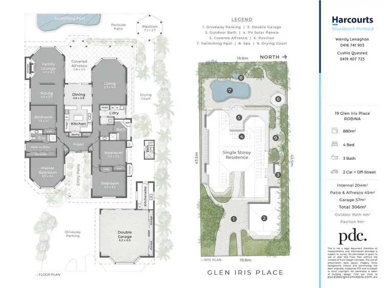 Floorplan of Homely house listing, 19 Glen Iris Place, Robina QLD 4226