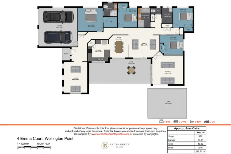 Floorplan of Homely house listing, 4 Emma Court, Wellington Point QLD 4160