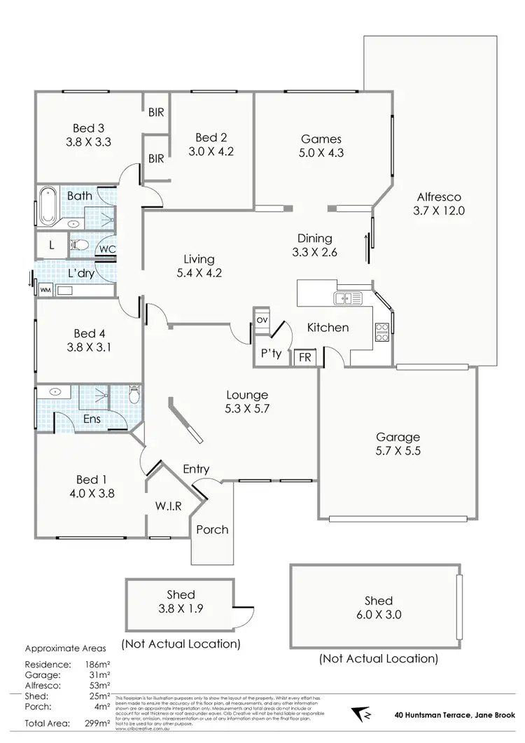 Floorplan of Homely house listing, 40 Huntsman Terrace, Jane Brook WA 6056