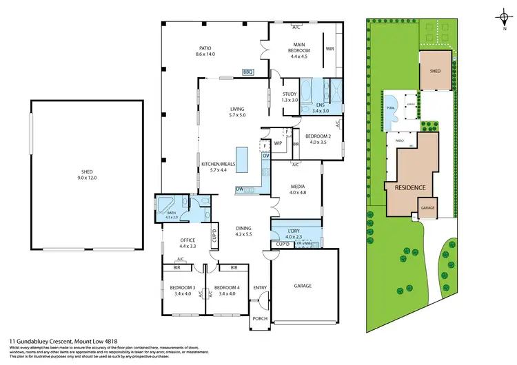 Floorplan of Homely house listing, 11 Gundabluey Crescent, Mount Low QLD 4818
