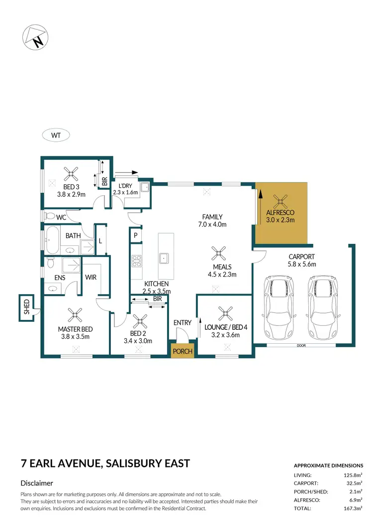 Floorplan of Homely house listing, 7 Earl Avenue, Salisbury East SA 5109