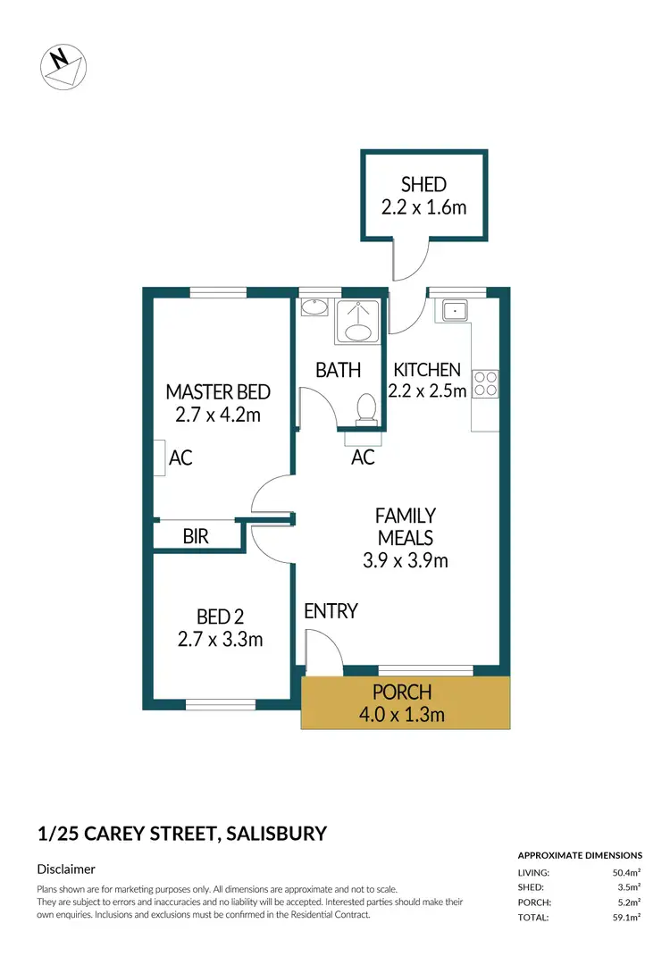 Floorplan of Homely house listing, 1/25 Carey Street, Salisbury SA 5108