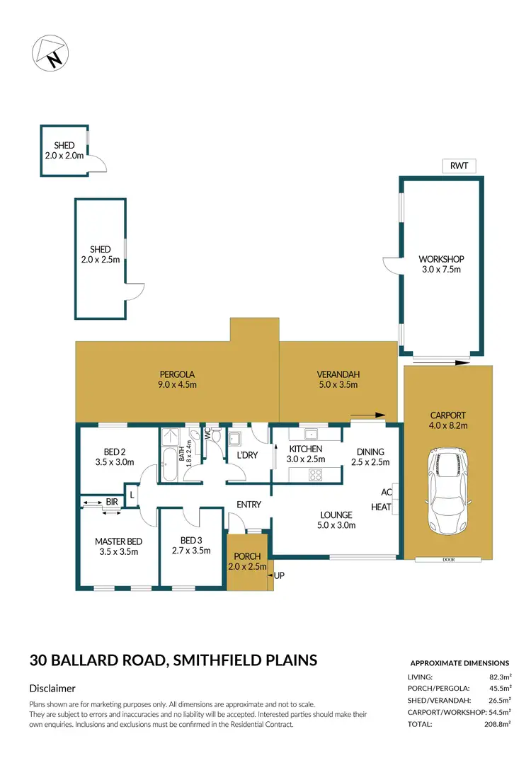 Floorplan of Homely house listing, 30 Ballard Road, Smithfield Plains SA 5114