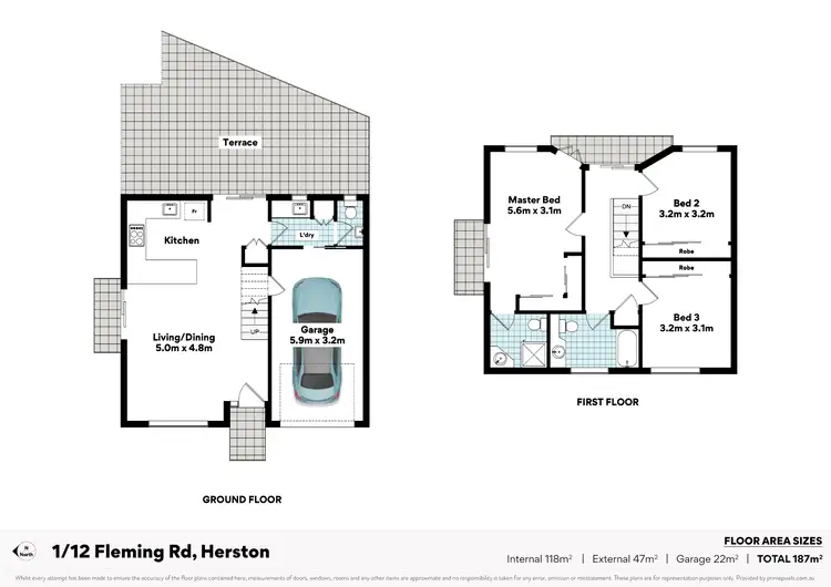 Floorplan of Homely townhouse listing, 1/12 Fleming Road, Herston QLD 4006