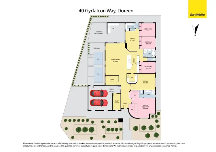 Floorplan of Homely house listing, 40 Gyrfalcon Way, Doreen VIC 3754