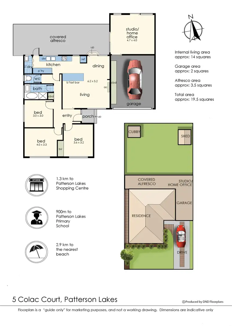 Floorplan of Homely house listing, 5 Colac Court, Patterson Lakes VIC 3197