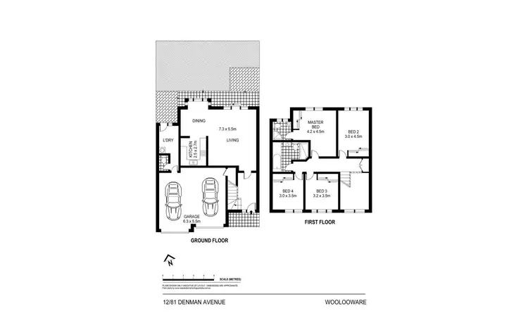 Floorplan of Homely townhouse listing, 12/81-91 Denman Avenue, Woolooware NSW 2230