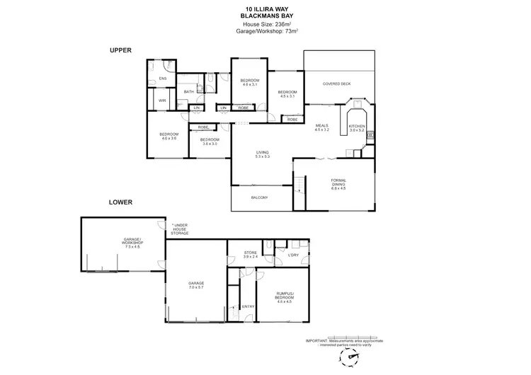 Floorplan of Homely house listing, 10 Illira Way, Blackmans Bay TAS 7052