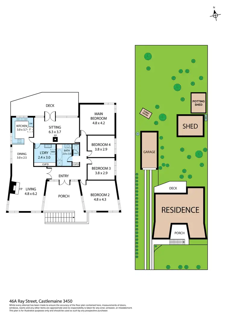 Floorplan of Homely house listing, 46A Ray Street, Castlemaine VIC 3450