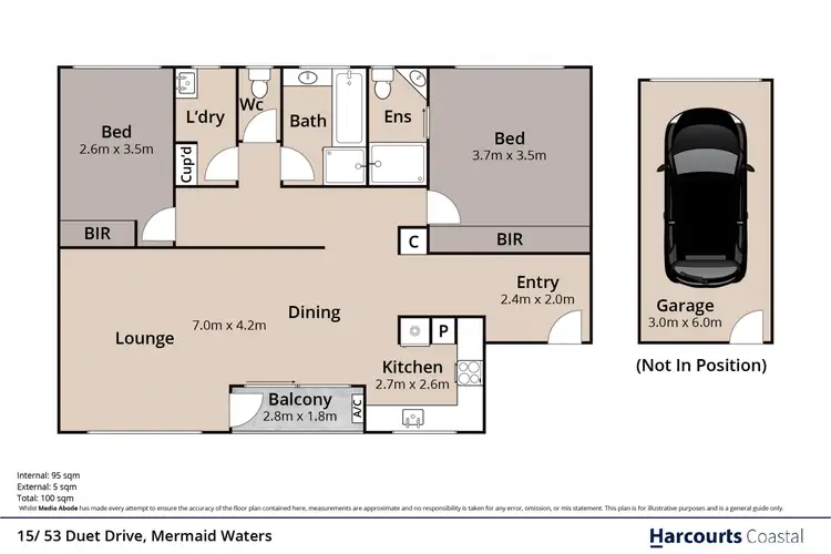 Floorplan of Homely apartment listing, 15/53 Duet Drive, Mermaid Waters QLD 4218