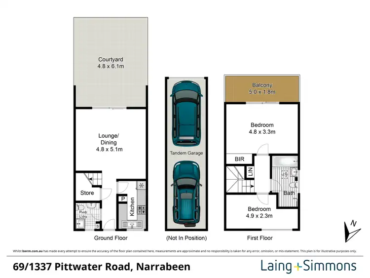 Floorplan of Homely townhouse listing, 69/1337 Pittwater Road, Narrabeen NSW 2101