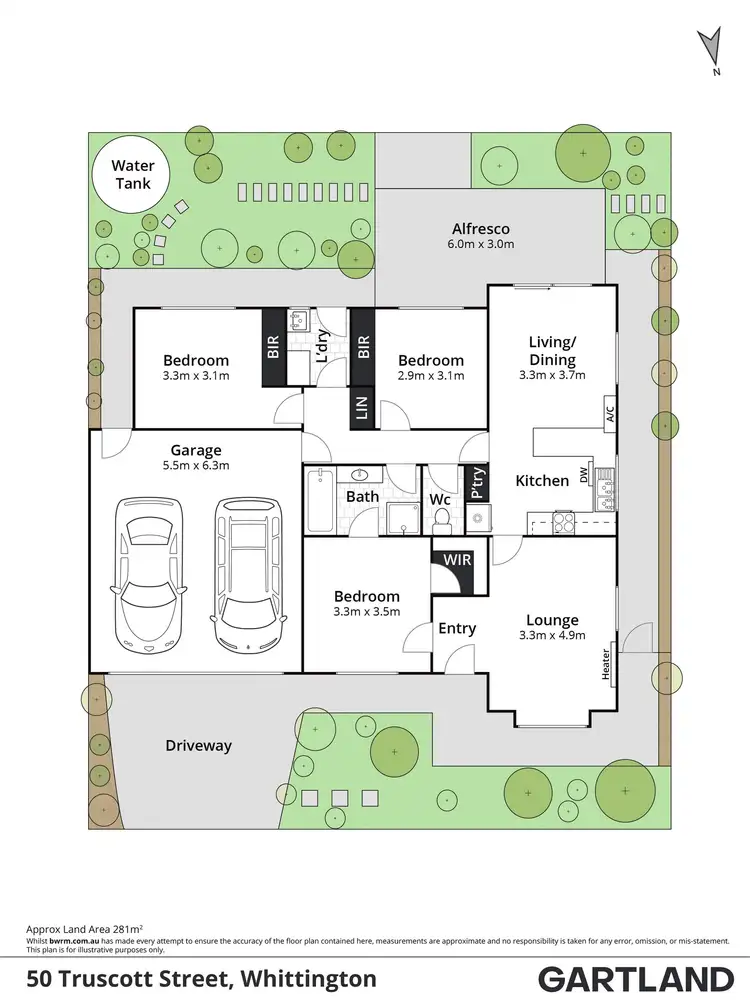 Floorplan of Homely townhouse listing, 50 Truscott Street, Whittington VIC 3219
