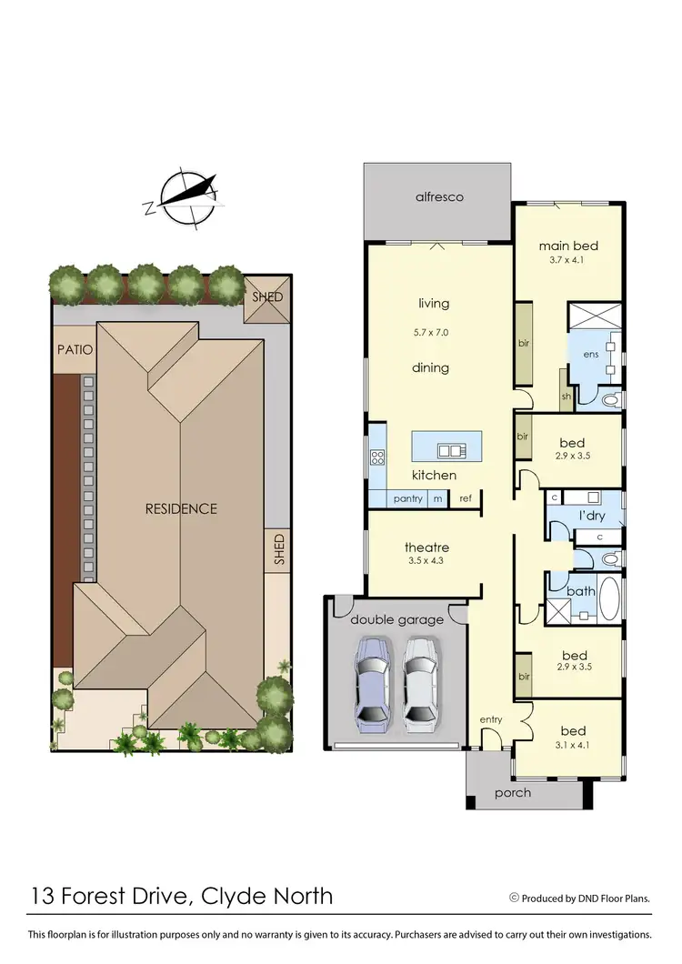 Floorplan of Homely house listing, 13 Forest Drive, Clyde North VIC 3978