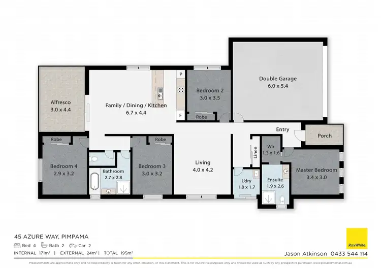 Floorplan of Homely house listing, 45 Azure Way, Pimpama QLD 4209