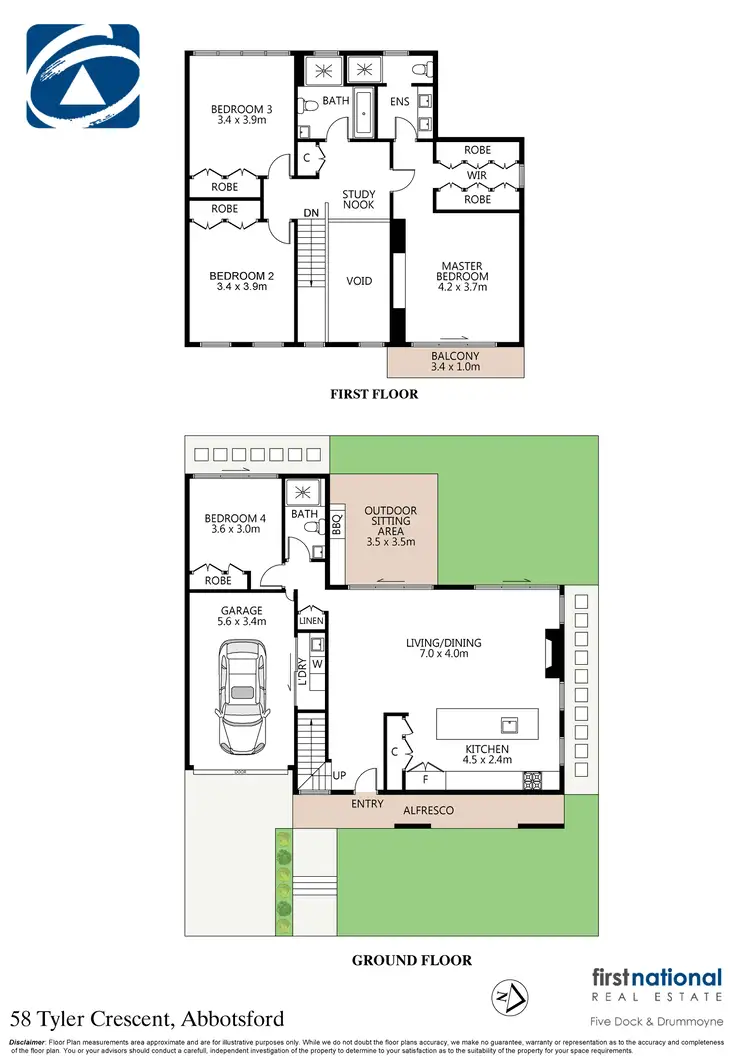 Floorplan of Homely house listing, 58 Tyler Crescent, Abbotsford NSW 2046