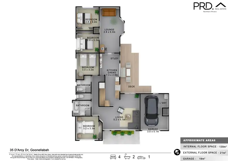 Floorplan of Homely house listing, 35 Darcy Drive, Goonellabah NSW 2480