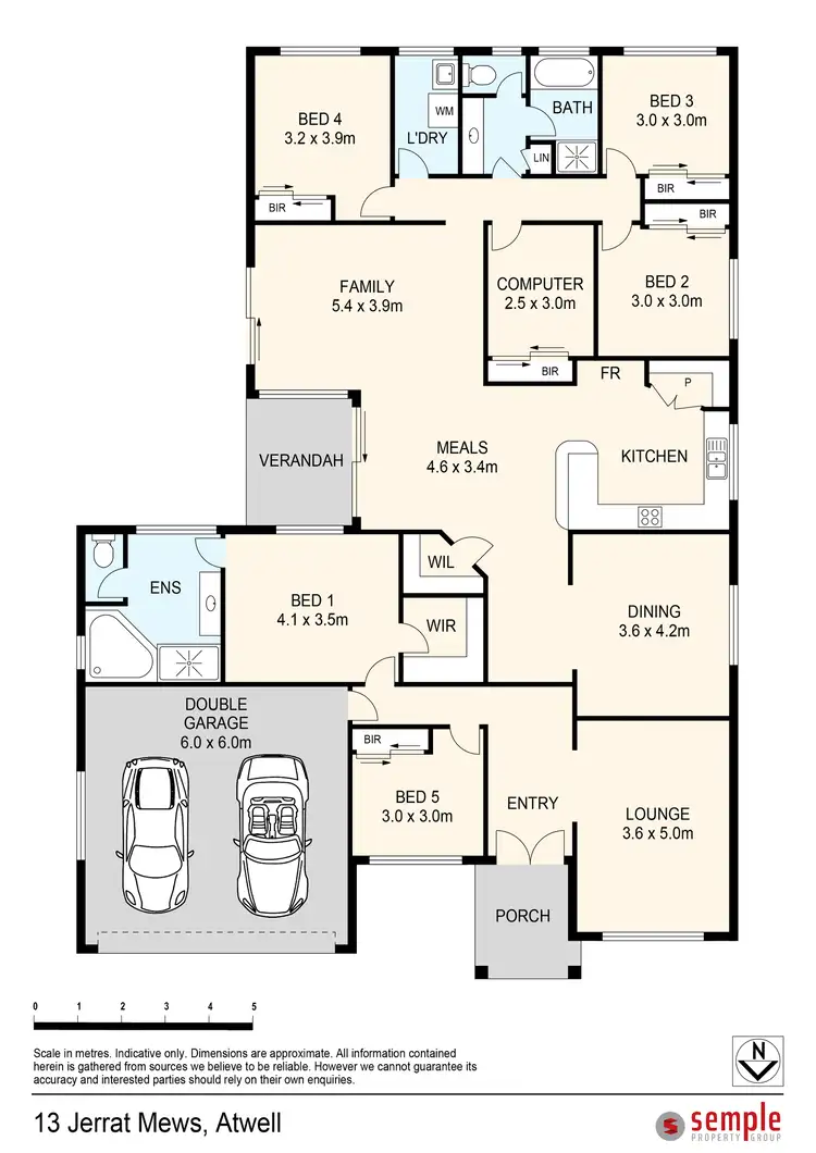 Floorplan of Homely house listing, 13 Jerrat Mews, Atwell WA 6164