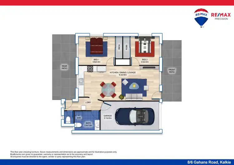 Floorplan of Homely unit listing, 8/6 Gahans Road, Kalkie QLD 4670