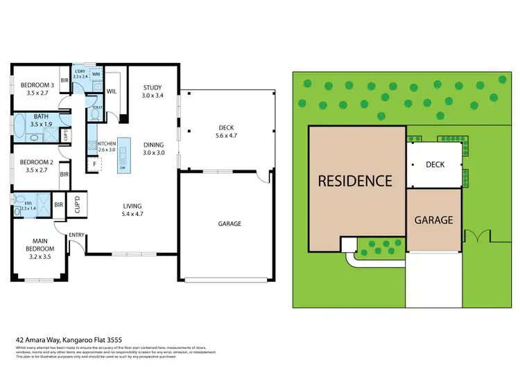 Floorplan of Homely house listing, 42 Amara Way, Kangaroo Flat VIC 3555