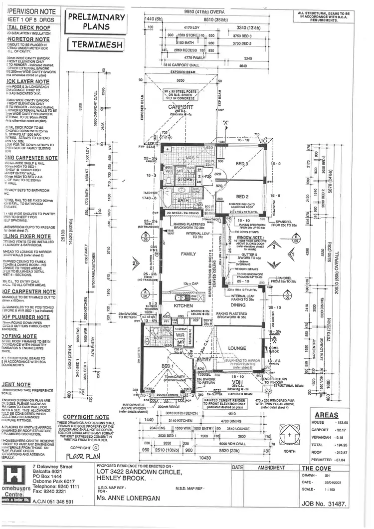 Floorplan of Homely house listing, 67 Sandown Circle, Henley Brook WA 6055