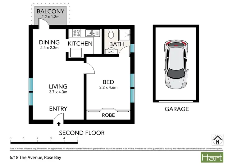 Floorplan of Homely apartment listing, 6/18 The Avenue, Rose Bay NSW 2029