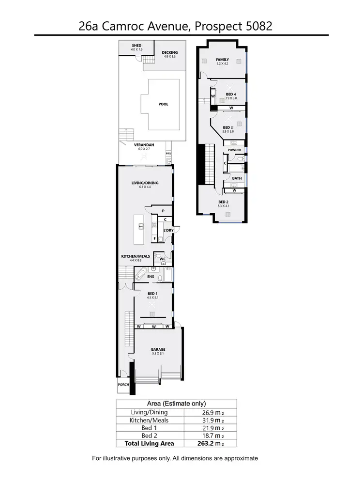 Floorplan of Homely house listing, 26A Camroc Avenue, Prospect SA 5082