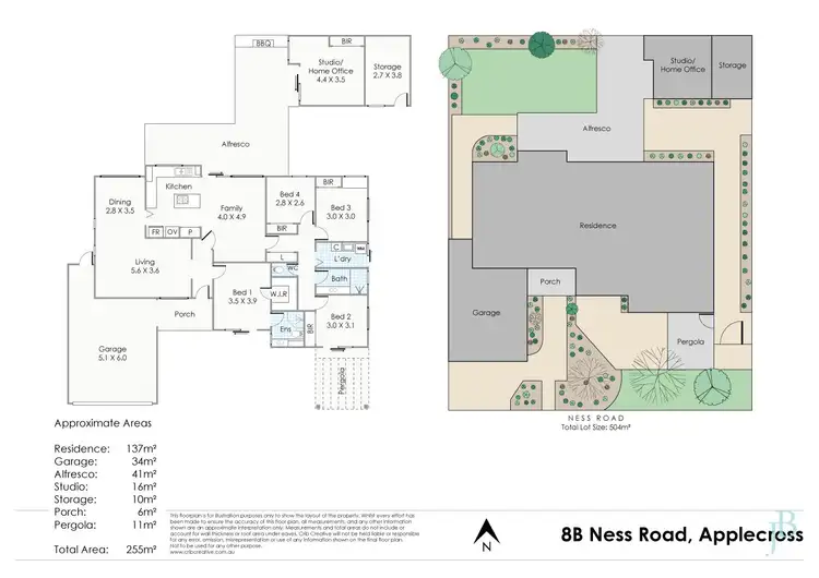 Floorplan of Homely house listing, 8B Ness Road, Applecross WA 6153