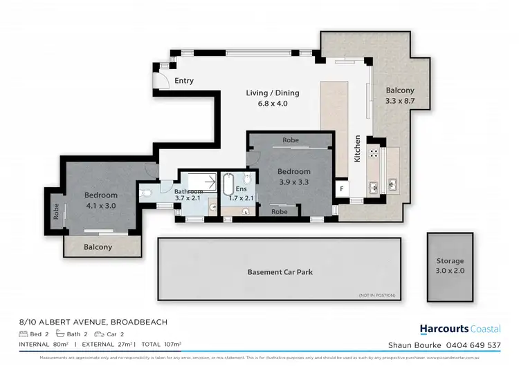 Floorplan of Homely apartment listing, 8/10 Albert Avenue, Broadbeach QLD 4218