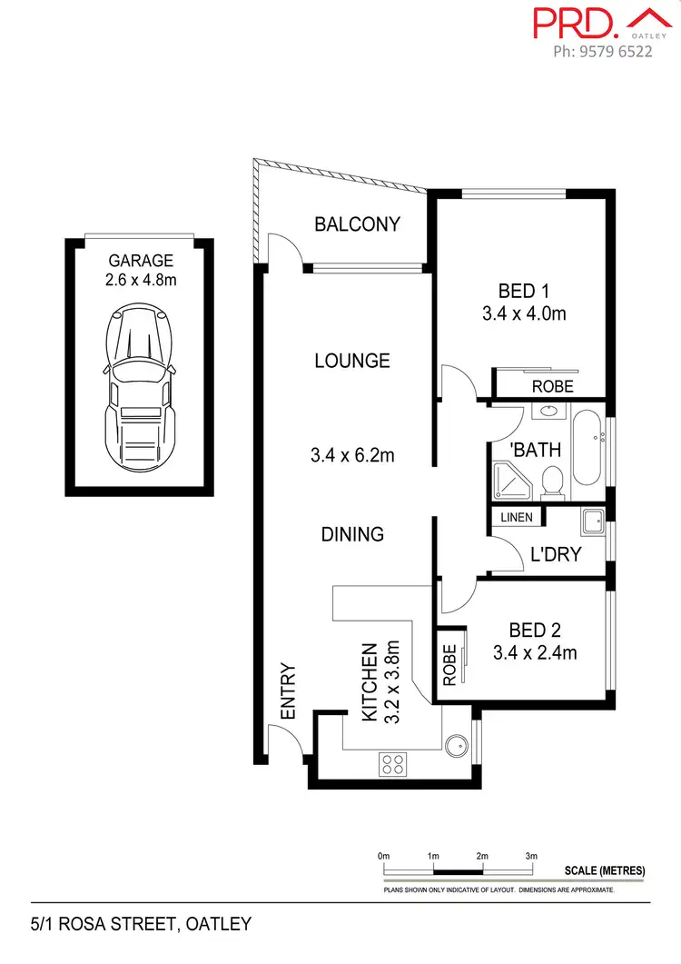 Floorplan of Homely unit listing, 5/1 Rosa Street, Oatley NSW 2223