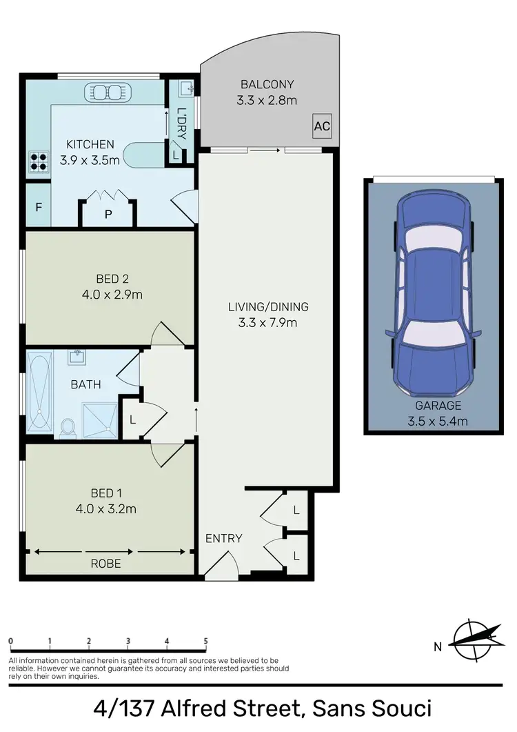 Floorplan of Homely apartment listing, 4/137-139 Alfred Street, Sans Souci NSW 2219