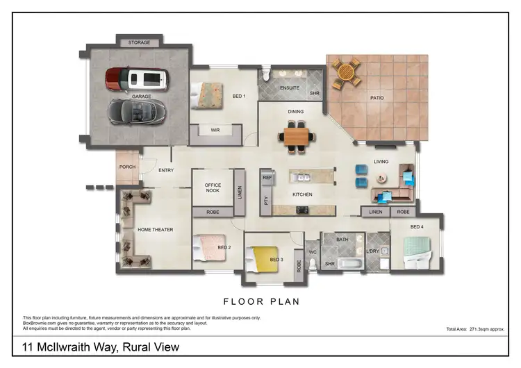 Floorplan of Homely house listing, 11 McIlwraith Way, Rural View QLD 4740