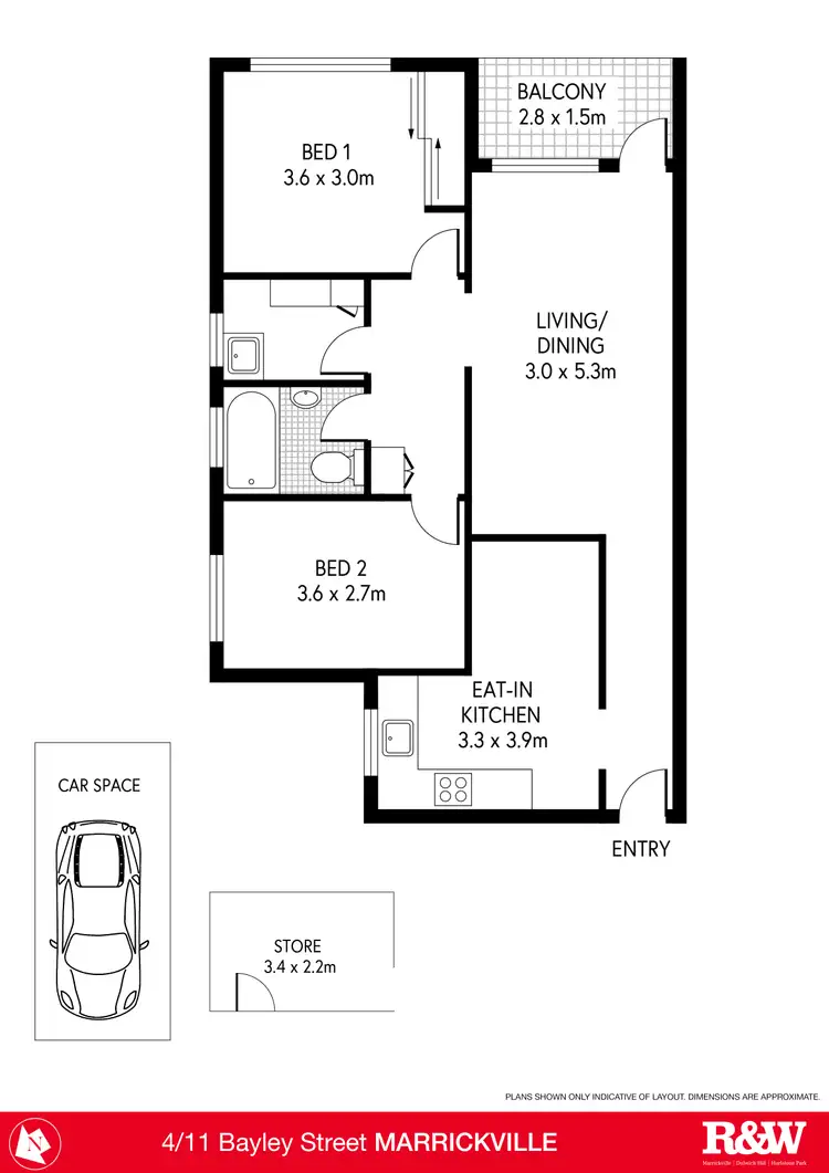 Floorplan of Homely apartment listing, 4/11 Bayley Street, Marrickville NSW 2204