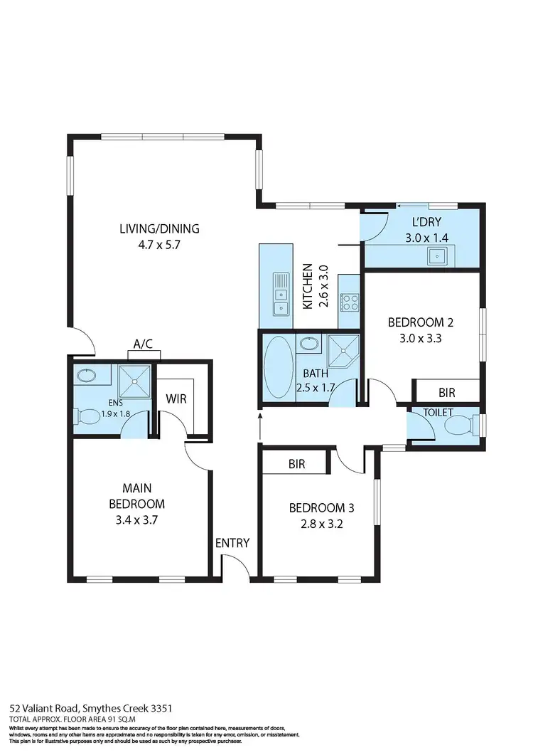 Floorplan of Homely house listing, 52 Valiant Drive, Smythes Creek VIC 3351
