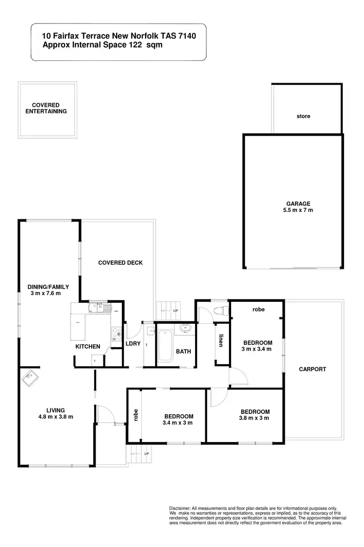 Floorplan of Homely house listing, 10 Fairfax Terrace, New Norfolk TAS 7140