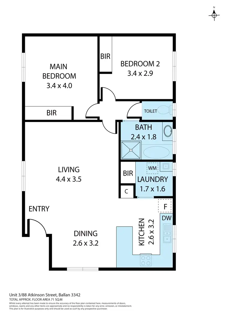 Floorplan of Homely house listing, 3/88 Atkinson Street, Ballan VIC 3342