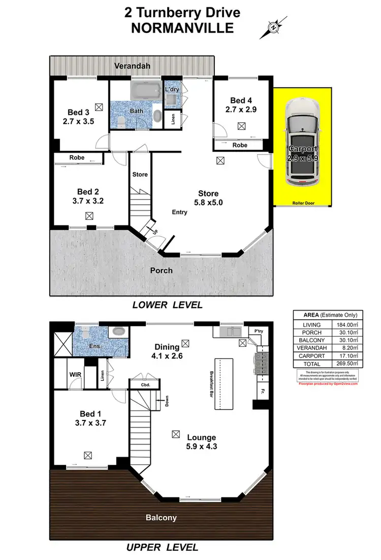 Floorplan of Homely house listing, 2 Turnberry Drive, Normanville SA 5204