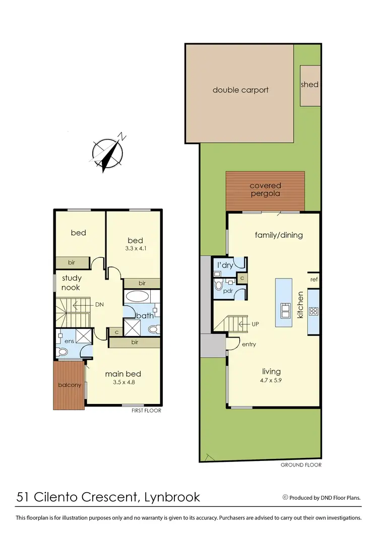 Floorplan of Homely townhouse listing, 51 Cilento Crescent, Lynbrook VIC 3975