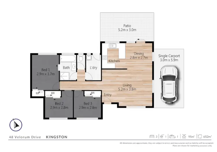 Floorplan of Homely house listing, 48 Velorum Drive, Kingston QLD 4114