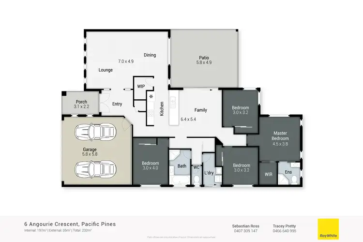 Floorplan of Homely house listing, 6 Angourie Crescent, Pacific Pines QLD 4211